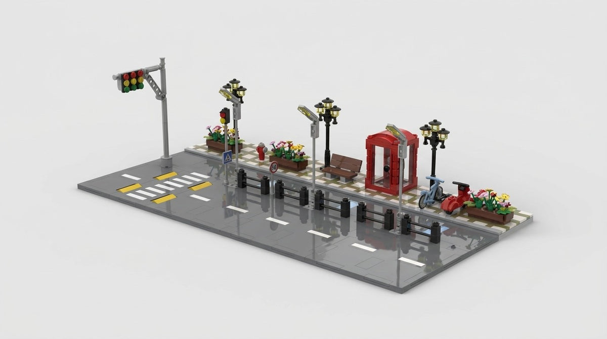 Décor Rue avec trottoir
