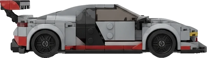 Audi R8 LMS GT3 · Gris et rouge