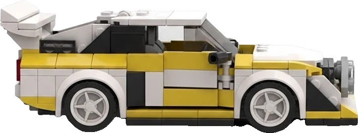 Audi Sport Quattro S1 E2 · Blanc et jaune