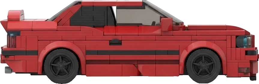 BMW M3 (E36) · Rouge et blanc