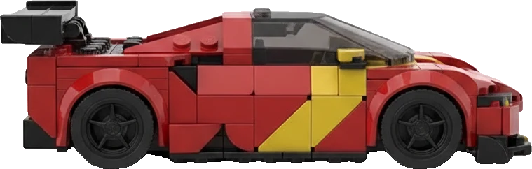 Ferrari 296 GT3 · Rouge et jaune