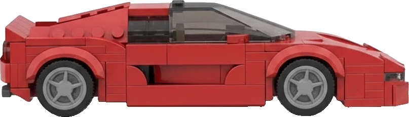 Ferrari Testarossa · Rouge et blanc