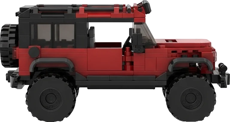 Jeep Wrangler · Rouge et blanc