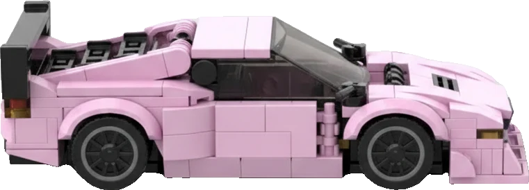 Lamborghini Countach · Rose et gris
