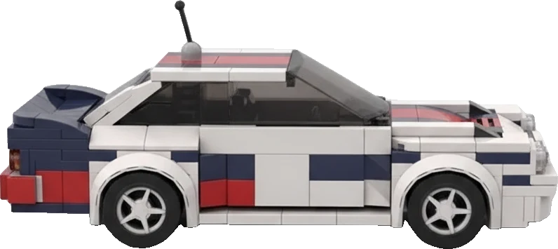 Lancia Delta Integrale · Gris et blanc