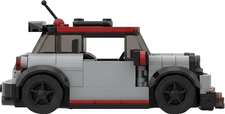 Mini Cooper · Gris et rouge