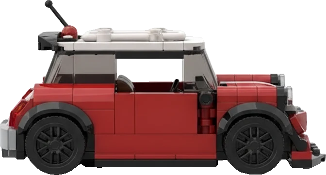 Mini Cooper · Rouge et blanc
