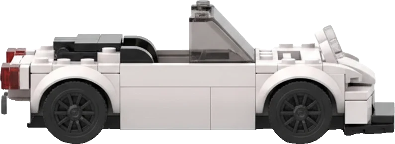 Porsche 356 Speedster · Gris et blanc