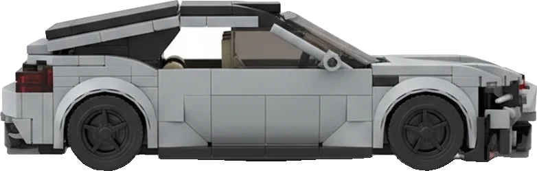 Porsche Taycan · Gris et blanc