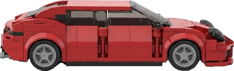 Porsche Taycan · Rouge et blanc
