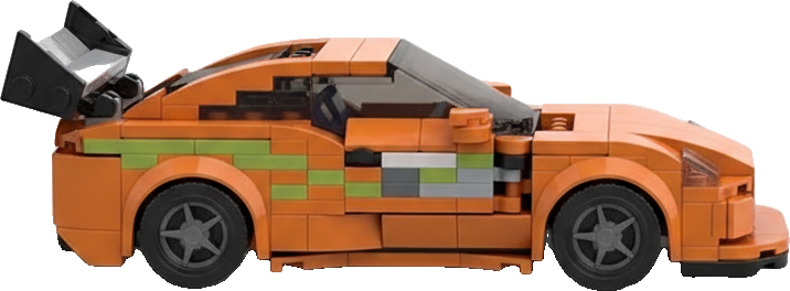 Toyota Supra (A80) · Orange et blanc