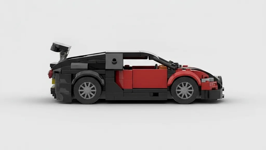 Bugatti Veyron · Noir et rouge